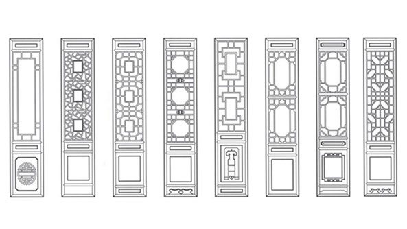 九龙坡喜迎门中式花格CAD设计图样式大全