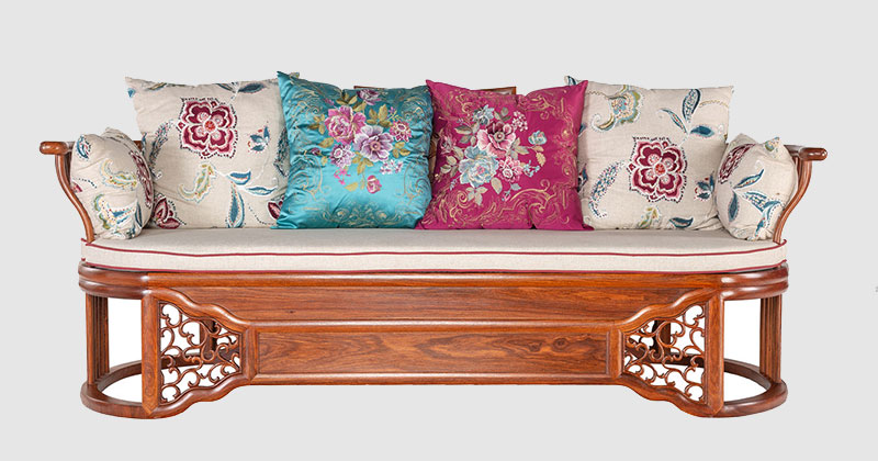 九龙坡翠玲珑中式实木三人沙发效果图