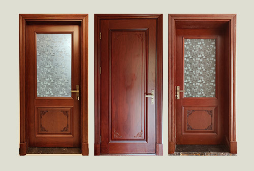 九龙坡中式家庭装修实木木门定制安装效果图